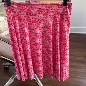 Lula Roe pink skirt women 14